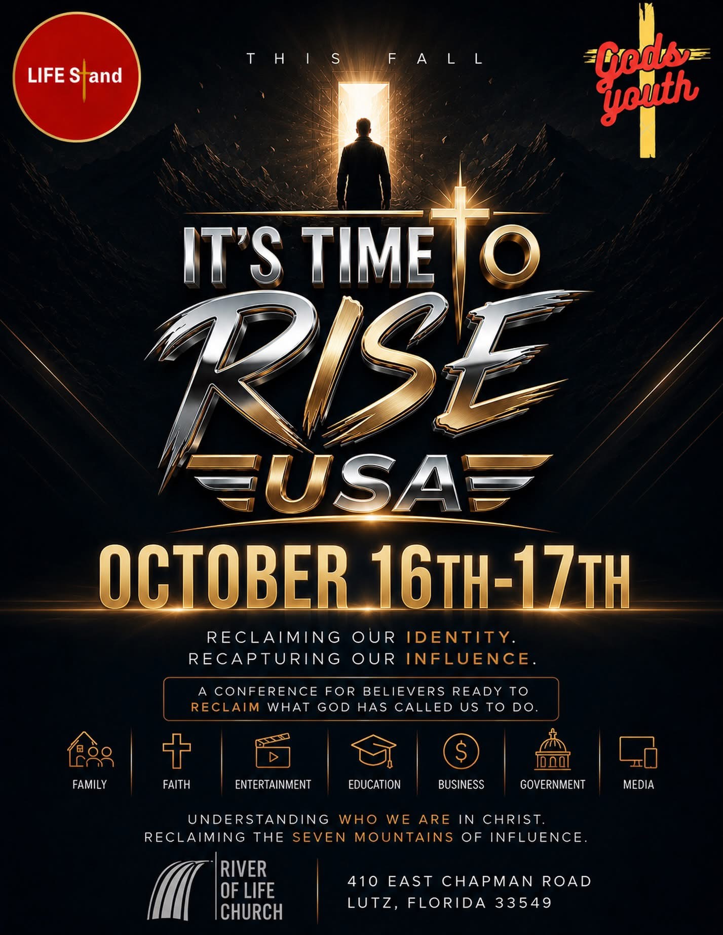 It's Time to Rise USA conference flyer